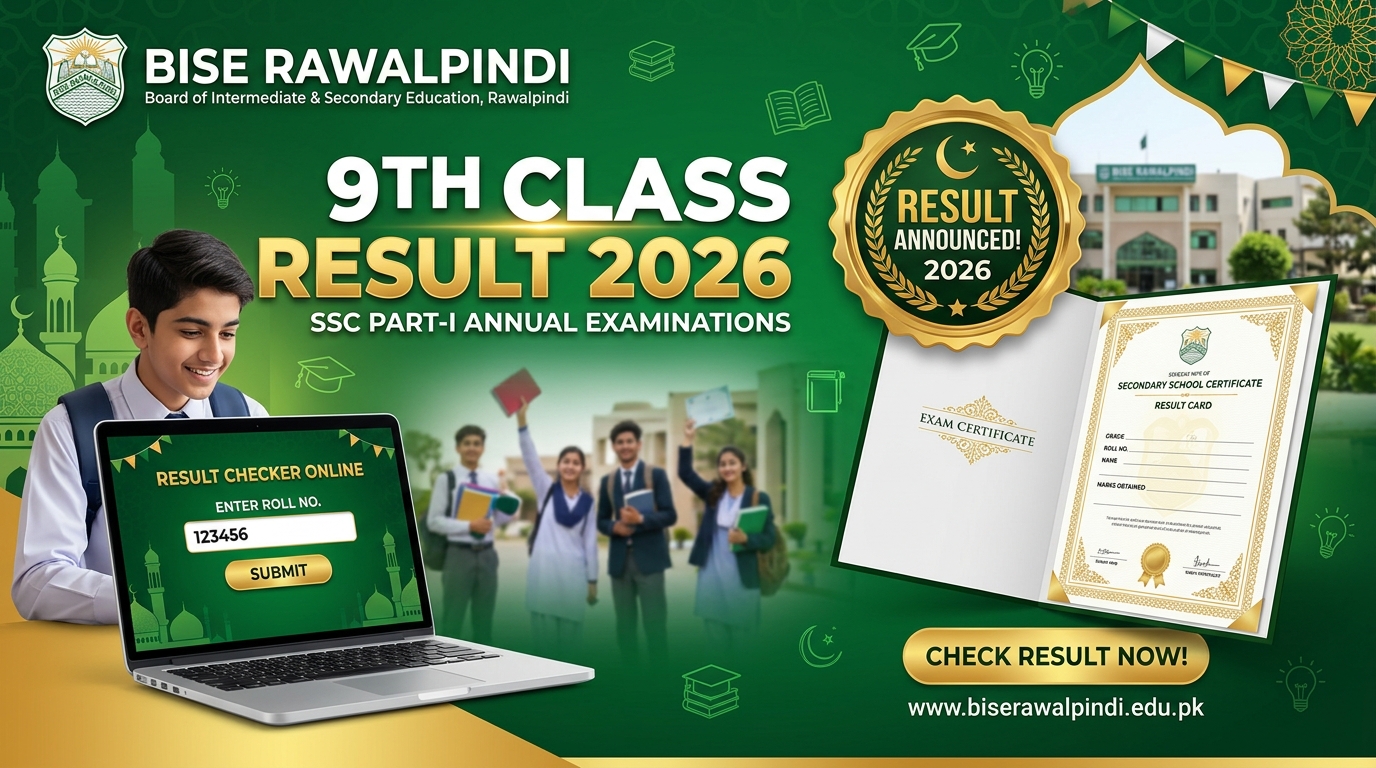 BISE Rawalpindi 9th Class Result 2026 Banner