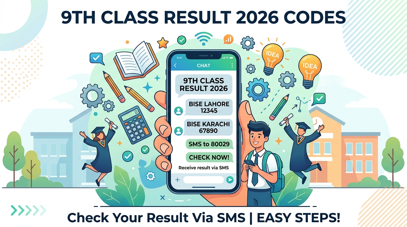 All Punjab Board 9th Result SMS Codes 2026